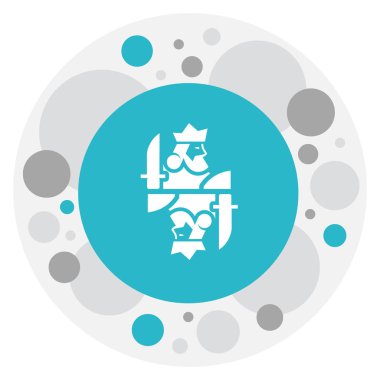 Kral simgesi sembolü kumar vektör çizim. Premium Kalite Kraliyet Trendy düz stil öğesinde izole.