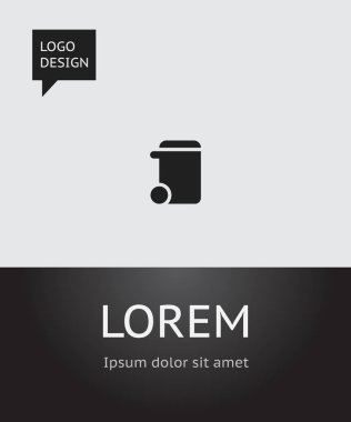 Vektör çizim Temizleme sembolü çöp tenekesi simgesine. Premium Kalite izole çöp kovası öğesinde Trendy düz stil.
