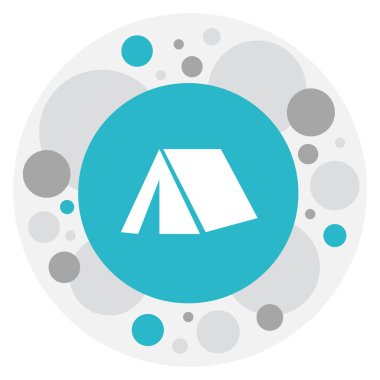 Tatil sembolü mağara simge vektör Illustration. Premium Kalite izole çadır öğesinde Trendy düz stil.