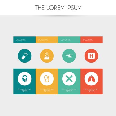 8 düzenlenebilir bakım simgeler kümesi. Çek yok, tüp bebek, klinik ve daha fazlası gibi simgeler içerir. Web, mobil, UI ve Infographic tasarımı için kullanılabilir.