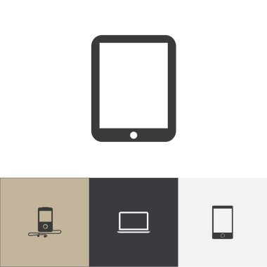 4 düzenlenebilir aygıtları simgeler kümesi. Mp3 çalar, dizüstü bilgisayar, telefon ve daha fazlası gibi simgeler içerir. Web, mobil, UI ve Infographic tasarımı için kullanılabilir.