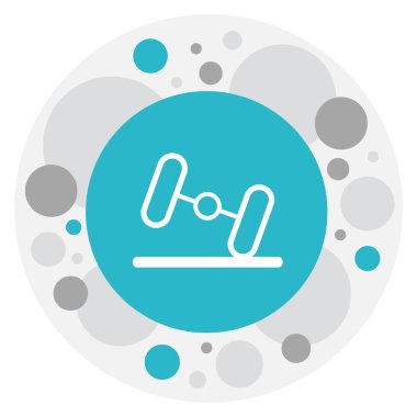 Halter simgesini karışık sembol vektör Illustration. Premium Kalite izole Dumbbell öğesinde Trendy düz stil.