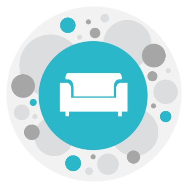 İç sembolü kanepe simge vektör Illustration. Premium Kalite izole kanepe öğesinde Trendy düz stil.