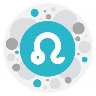 Hava sembolü Leo simgesini vektör Illustration. Üstün kaliteli modaya uygun düz stil öğesinde aslan izole.