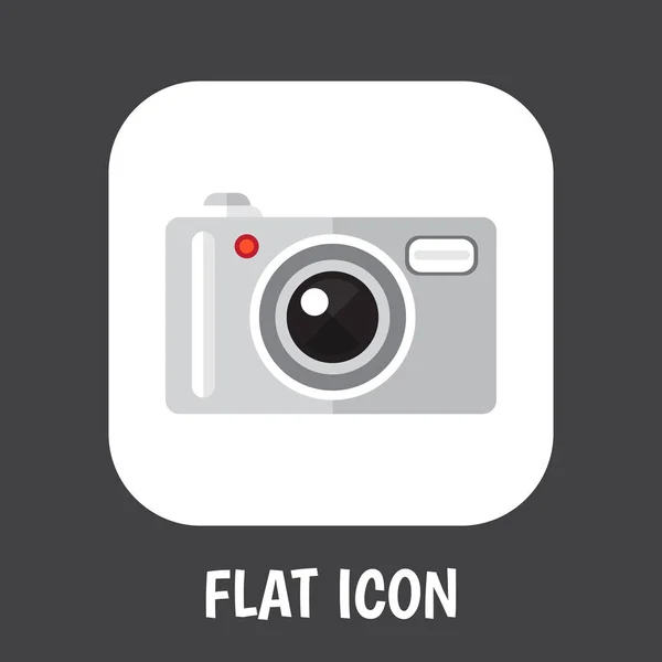 Vector Illustration Of Technology Symbol On Photo Apparatus Flat Icon. Premium Quality Isolated Camera Element In Trendy Flat Style. — Stock Vector