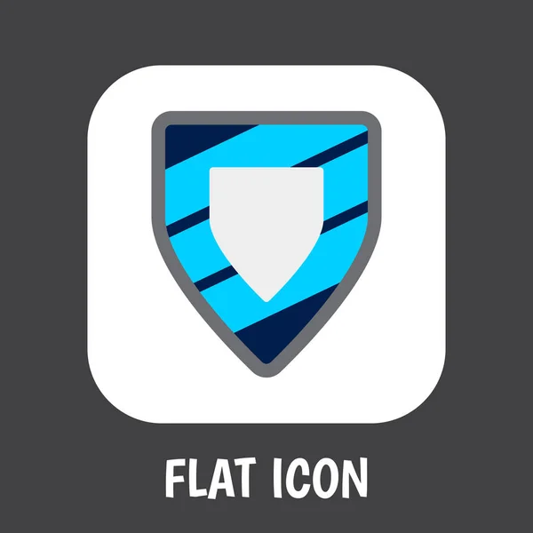 Vector Illustration of Safety Symbol On Shield Flat Icon. Изолированный защитный элемент высокого качества в современном плоском стиле . — стоковый вектор