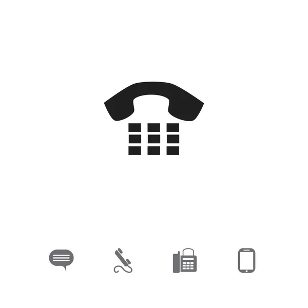 Sor 5 szerkeszthető telefon ikonok. Magában foglalja a szimbólumok, fórum, Hivatal telefon, telefon-és több. Lehet használni a Web, mobil, Ui és Infographic Design. — Stock Vector
