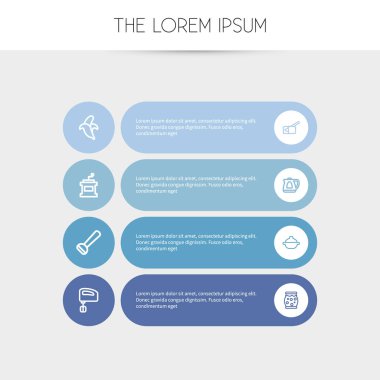 8 düzenlenebilir Cook anahat simgeleri ayarlayın. Patates soyma, Kahve değirmeni, ev yapımı jöle ve daha fazlası gibi simgeler içerir. Web, mobil, UI ve Infographic tasarımı için kullanılabilir.