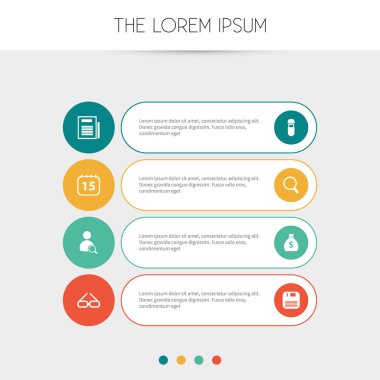 8 düzenlenebilir Bürosu simgeler kümesi. Para çantası, sayfa, Büyüteç ve daha fazlası gibi simgeler içerir. Web, mobil, UI ve Infographic tasarımı için kullanılabilir.