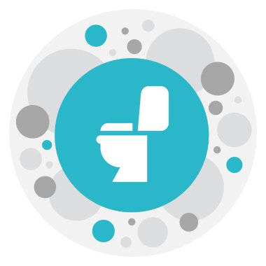 Tuvalet simgesi sembolü temizlik vektör çizim. Premium Kalite izole tuvalet öğesinde Trendy düz stil.