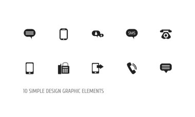 10 düzenlenebilir aygıt simgeler kümesi. Simgeleri gibi telekomünikasyon, sohbet, sohbet ve daha fazlasını içerir. Web, mobil, UI ve Infographic tasarımı için kullanılabilir.