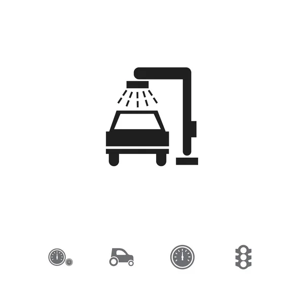 Conjunto de 5 Ícones de transporte editáveis. Inclui símbolos como carro, odômetro, Stoplight e muito mais. Pode ser usado para Web, Mobile, UI e design infográfico . — Vetor de Stock