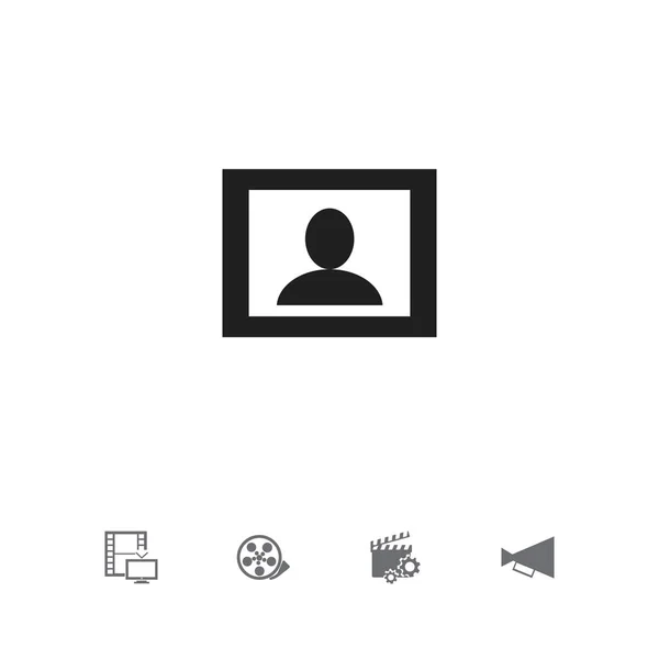 Ensemble de 5 icônes de film modifiables. Comprend des symboles tels que la télévision, annonce, bande et plus encore. Peut être utilisé pour le Web, mobile, interface utilisateur et infographie . — Image vectorielle