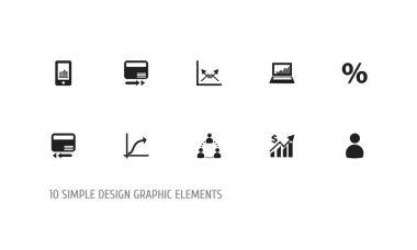 10 düzenlenebilir mantıksal simgeler kümesi. Ekolayzer ekran, Smartphone, kullanıcı ve daha fazlası gibi simgeler içerir. Web, mobil, UI ve Infographic tasarımı için kullanılabilir.