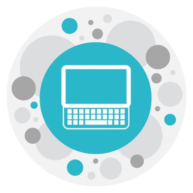 Vektör çizim bilgisayar kutsal kişilerin resmi Gadget sembolü. Premium Kalite izole Clavier öğesinde Trendy düz stil.