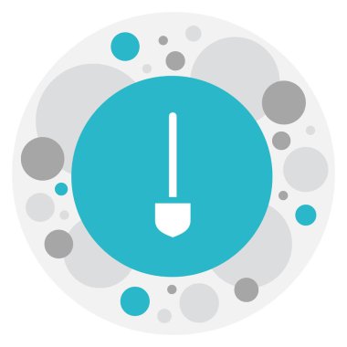 Vektör çizim kürek kutsal kişilerin resmi Bahçe sembolü. Premium Kalite izole Spade öğesinde Trendy düz stil.