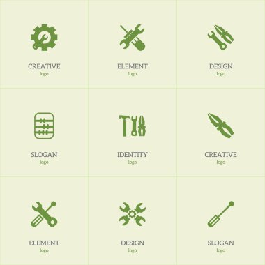 9 düzenlenebilir hizmet simgeler kümesi. Enstrüman, aritmetik, bakım ve daha fazlası gibi simgeler içerir. Web, mobil, UI ve Infographic tasarımı için kullanılabilir.