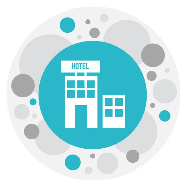 Vector Illustration Of Hotel Symbol On Townhouse Icon. Premium Quality Isolated Hotel Element In Trendy Flat Style. — Stock Vector