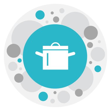 Restoran Pot simgesi pişirme simge vektör Illustration. Üstün kaliteli modaya uygun düz stil öğesinde Pan izole.