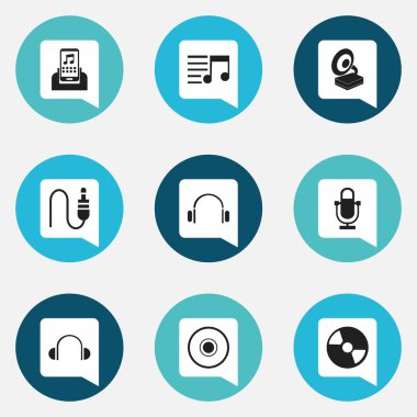 9 düzenlenebilir Multimedya simgeler kümesi. Simgeleri gibi medya aygıtı, disk, fonogram ve daha fazlasını içerir. Web, mobil, UI ve Infographic tasarımı için kullanılabilir.