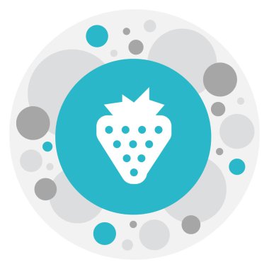 Tatlı sembolü çilek simge vektör Illustration. Üstün kaliteli modaya uygun düz stil öğesinde Berry izole.