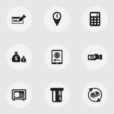 9 düzenlenebilir yatırım simgeler kümesi. Simgeleri gibi kredi kartı, ödeme, uluslararası teslimat ve daha fazlasını içerir. Web, mobil, UI ve Infographic tasarımı için kullanılabilir.