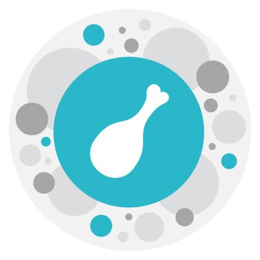 Fried bacak simgesi sembolü pişirme vektör çizim. Üstün kaliteli yemek Trendy düz stil öğesinde izole.