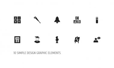 10 düzenlenebilir bilim simgeler kümesi. Semboller içeren böyle kalem hesaplamak gibi dava, heykel ve daha fazlası. Web, mobil, UI ve Infographic tasarımı için kullanılabilir.