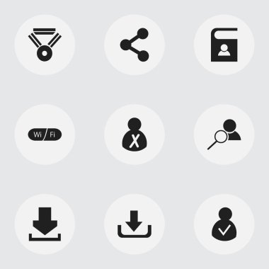 9 düzenlenebilir Web simgeler kümesi. Telefon Rehberi, Download, günlüğüne gibi simgeler ve daha fazlasını içerir. Web, mobil, UI ve Infographic tasarımı için kullanılabilir.