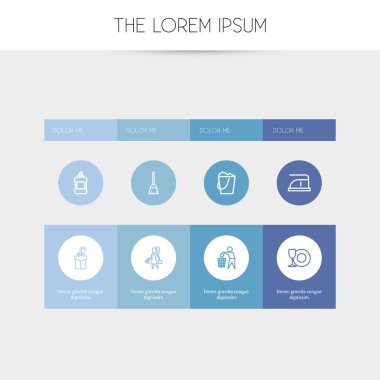 8 düzenlenebilir temizlik anahat simgeleri ayarlayın. Toz, çöp kutusu, lavabo ve daha fazla gibi simgeler içerir. Web, mobil, UI ve Infographic tasarımı için kullanılabilir.