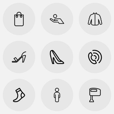 9 düzenlenebilir iş anahat simgeleri ayarlayın. El Mixer, çağrı, kar gibi simgeler içerir. Web, mobil, UI ve Infographic tasarımı için kullanılabilir.