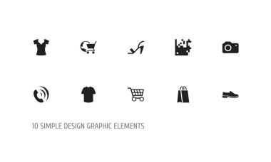 10 düzenlenebilir ticaret simgeler kümesi. Telefon, uluslararası ticaret, çocuk bluz ve daha fazlası gibi simgeler içerir. Web, mobil, UI ve Infographic tasarımı için kullanılabilir.