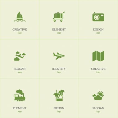 9 düzenlenebilir tatil simgeler kümesi. Uçak, bulutlu gün, fotoğraf ve daha fazla gibi simgeler içerir. Web, mobil, UI ve Infographic tasarımı için kullanılabilir.