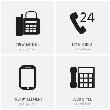 4 düzenlenebilir aygıt simgeler kümesi. Office telefon, Tablet, aygıt ve daha fazla arama gibi simgeler içerir. Web, mobil, UI ve Infographic tasarımı için kullanılabilir.