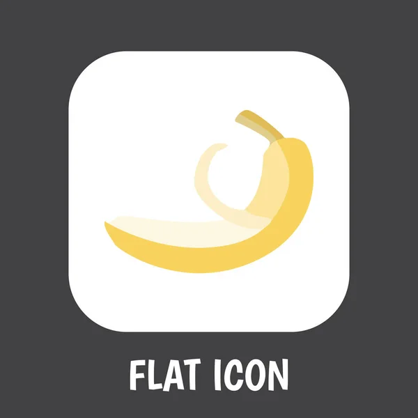 Ilustração do vetor do símbolo da baga no ícone liso da banana. Elemento de fruta selva isolada de qualidade premium em estilo plano na moda . — Vetor de Stock
