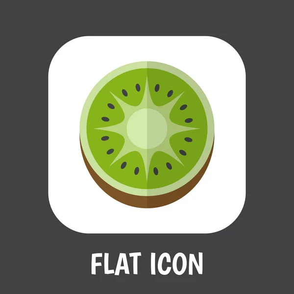 Векторная иллюстрация символа десерта на иконе Kiwi Flat. Изолированный элемент экзотического десерта высшего качества в модном плоском стиле . — стоковый вектор