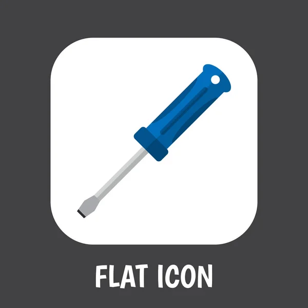 Vector Illustration Of Instrument Symbol On Screwdriver Flat Icon. Premium Quality Isolated Turn-Screw Element In Trendy Flat Style. — Stock Vector