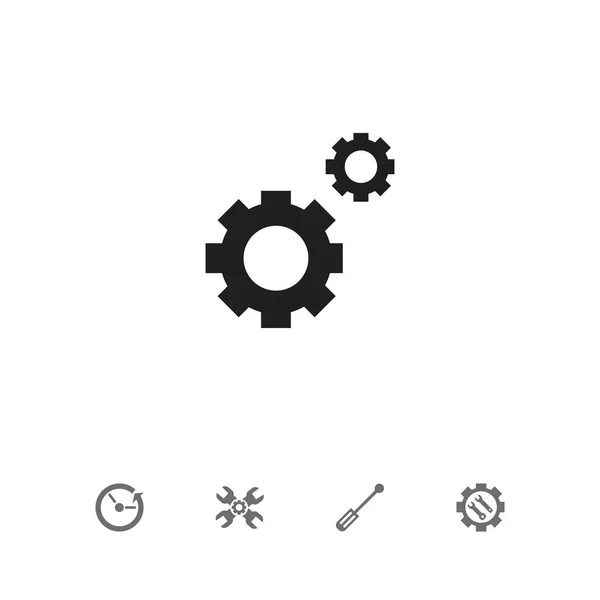 Conjunto de 5 ícones editáveis Toolkit. Inclui símbolos como suporte técnico, configurações, tempo e muito mais. Pode ser usado para Web, Mobile, UI e design infográfico . —  Vetores de Stock