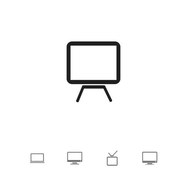 Set de 5 icoane de instrumente editabile. Include simboluri cum ar fi Monitor, TV, Telly și multe altele. Poate fi folosit pentru web, mobil, UI și design infografic . — Vector de stoc