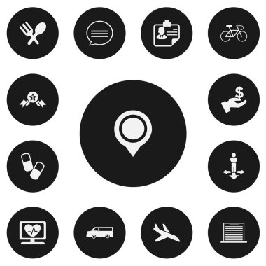 13 düzenlenebilir karmaşık simgeler kümesi. Otomotiv, PIN, kardiyogram ve daha fazlası gibi simgeler içerir. Web, mobil, UI ve Infographic tasarım için kullanılabilir.