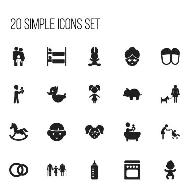 20 düzenlenebilir millet simgeler kümesi. Banyo oyuncakları, büyükanne, midilli gibi simgeler içerir. Web, mobil, UI ve Infographic tasarım için kullanılabilir.