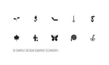 10 düzenlenebilir tarım simgeler kümesi. Sustalı bıçak, hükümdar, hosepipe ve daha fazlası gibi simgeler içerir. Web, mobil, UI ve Infographic tasarım için kullanılabilir.