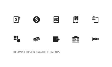 10 düzenlenebilir yatırım simgeler kümesi. Konumu, maaş, hareket eden ve daha fazlası gibi simgeler içerir. Web, mobil, UI ve Infographic tasarım için kullanılabilir.