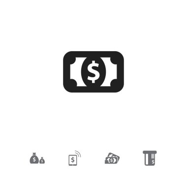 5 düzenlenebilir finansal simgeler kümesi. Para birimi, hazine, serbest gelir ve daha fazla gibi simgeler içerir. Web, mobil, UI ve Infographic tasarım için kullanılabilir.