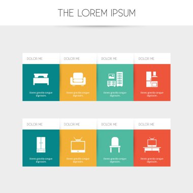 8 düzenlenebilir mobilya simgeler kümesi. Televizyon, tv, Kürsü ve daha fazlası gibi simgeler içerir. Web, mobil, UI ve Infographic tasarım için kullanılabilir.
