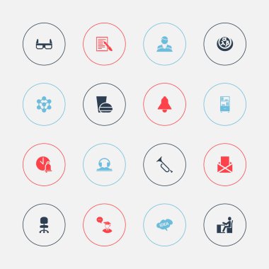 16 düzenlenebilir eğitim simgeler kümesi. Diplomaed erkek, fikir, içki içip burger ve daha fazlası gibi simgeler içerir. Web, mobil, UI ve Infographic tasarım için kullanılabilir.