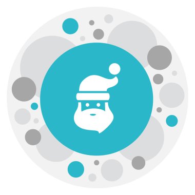 Vektör çizim Noel Baba simgesi yakınları sembolü. Premium Kalite izole büyükbaba öğesinde trendy düz stil.