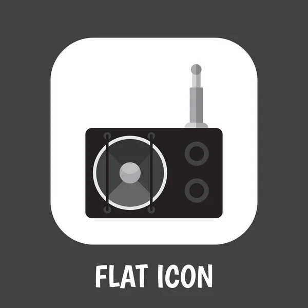 Vector illustration of technology symbol on radio icon flat. Premium quality isolated tuner element in trendy flat style. — Stock Vector