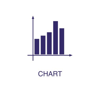 Grafik ögesi beyaz arkaplanda düz basit bir şekilde. Metin adı konsept şablonuna sahip grafik simgesi