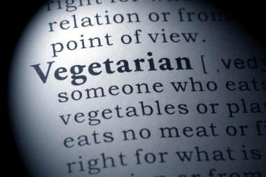 Vejetaryen sözlük tanımı